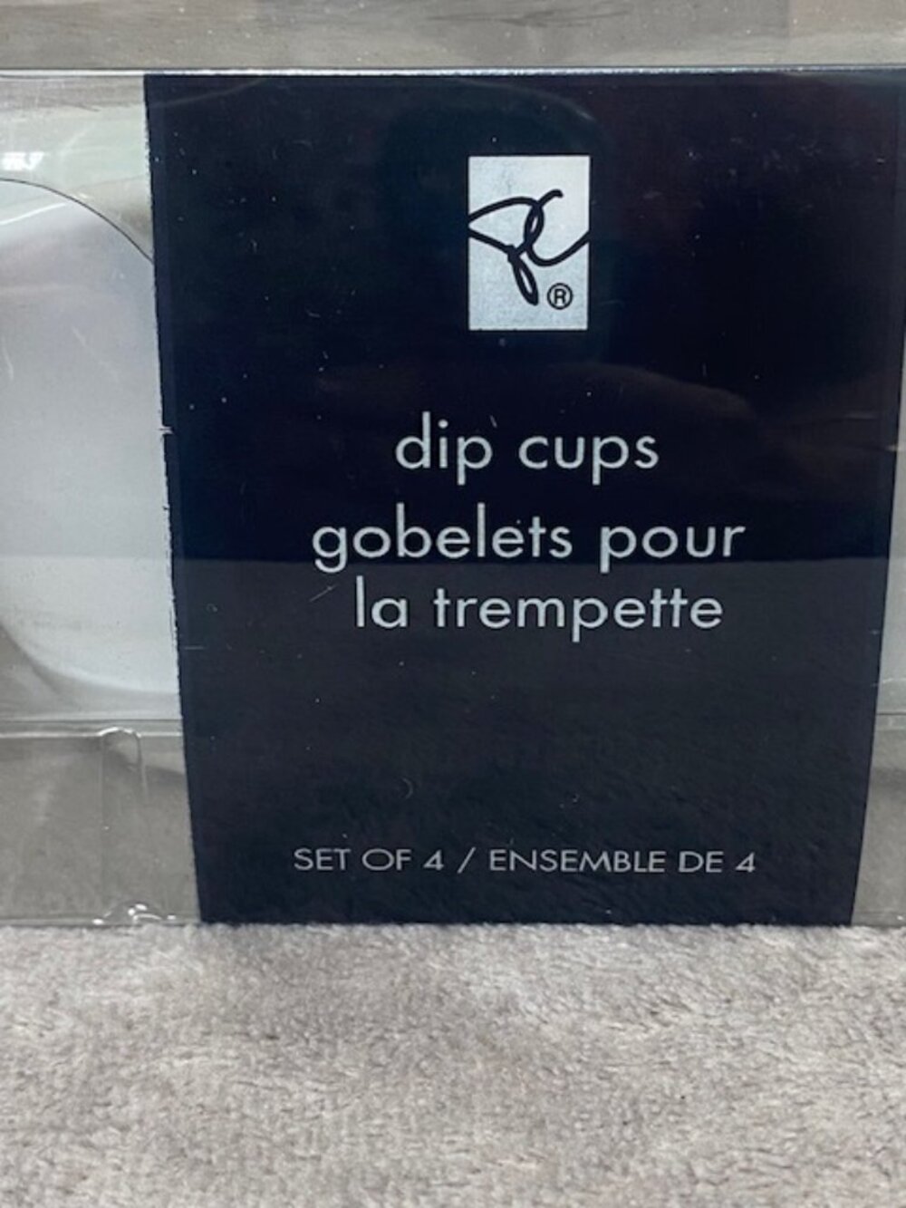 PC Presidents Choice Porcelain Dip/ pouring cups New In Box White Set of 4